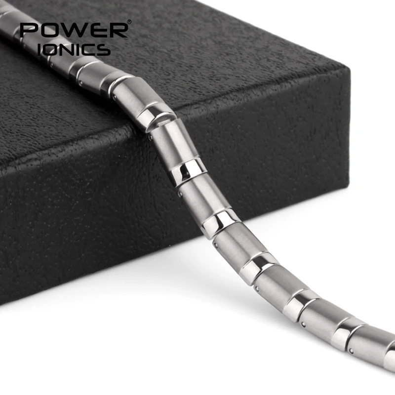 Imagem -04 - Power Ionics Titanium Germânio Beads Bracelet Body Lover Amigos Family Health Gift 99.999