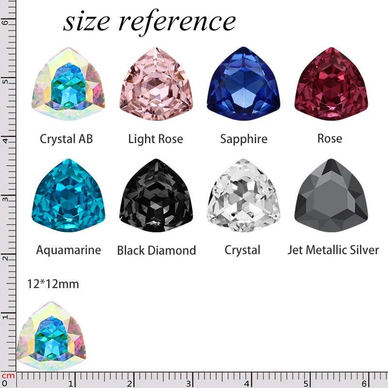 Crystal AB Glitter Trilliant K9 Strass Crystal Glass Rhinestone Applique Jewelry for Craft Clothes glue on Decoration Diy Stones