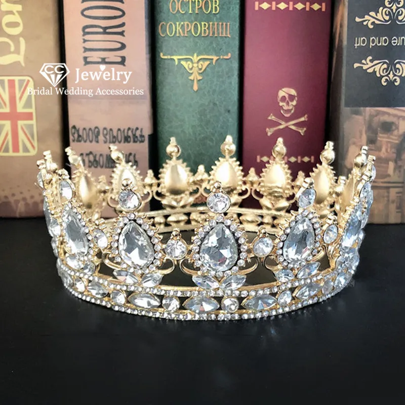 

CC Hair Crown Jewelry Hairbands Wedding Hair Accessory for Women Princess Large Crowns Jewelry Charms Party Beach Fine Gift YQ20