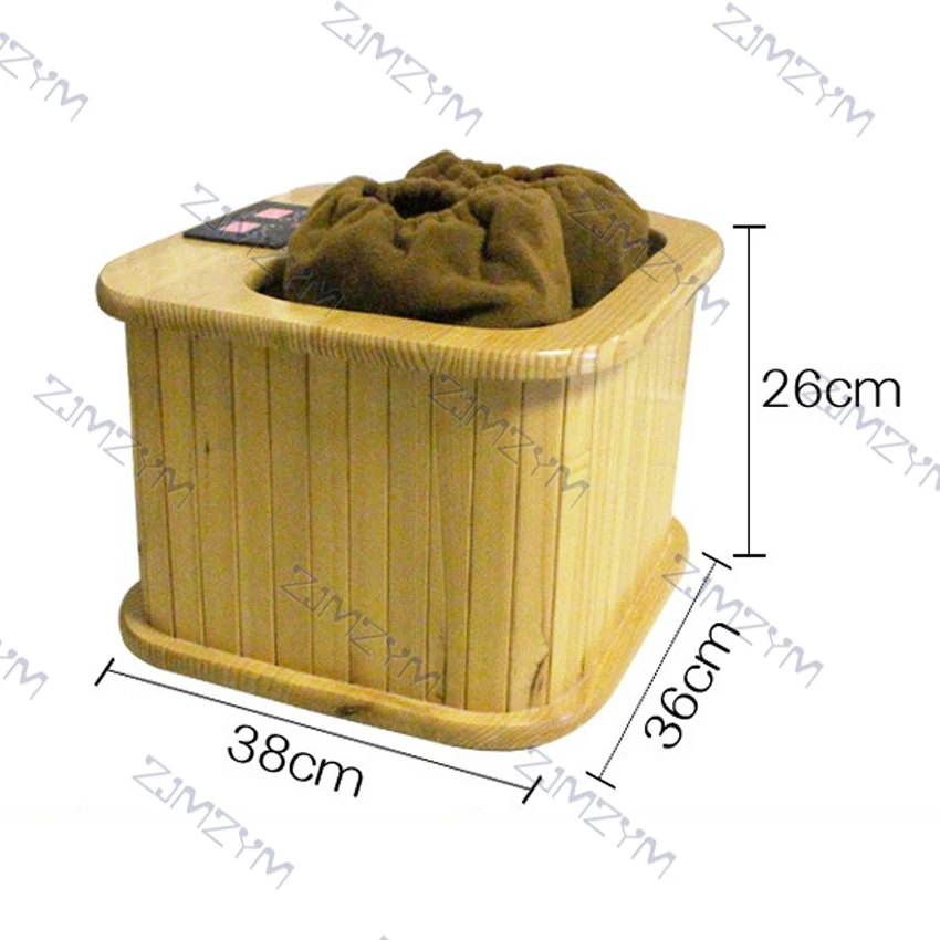 220V /150W Far infrared Foot Sauna spectrum therapy barrel 38*36*26cm  full automatic massage heating barrel hemlock wood