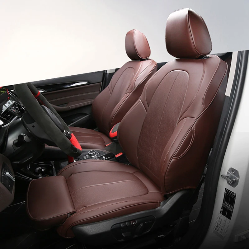 

Fully Wrapped Leather Car Seat Covers Cushion Waterproof for Four Season Car Accessories Interior Decoration For BMW x1