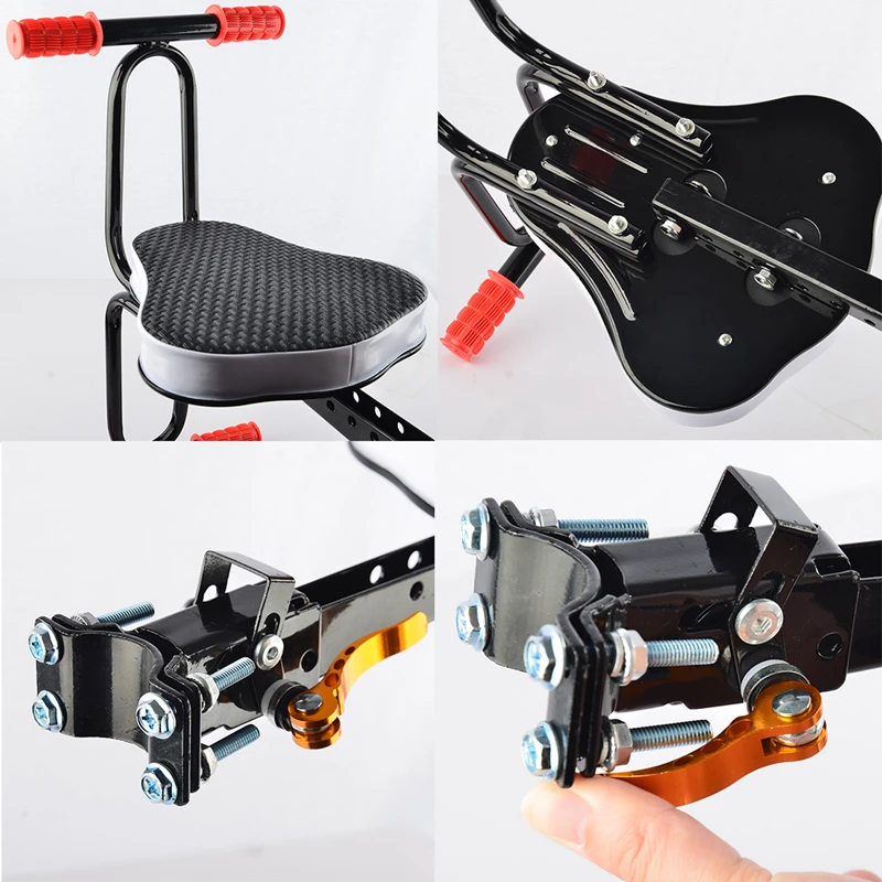 Electric Bicycle Baby Seat Children Safety Chair Mtb Quick Release Saddle Kids Seat with Armrest Bar Pedal Cycling Acccessories