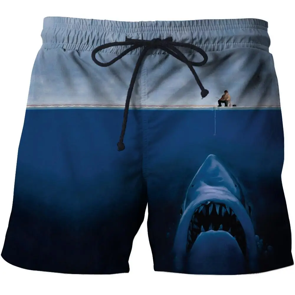 2018 Brand Quick Drying Board Shorts Trunks Full Fishing 3D Printed Funny Men Beach short Bermuda MasculinaDe Swimming Shorts