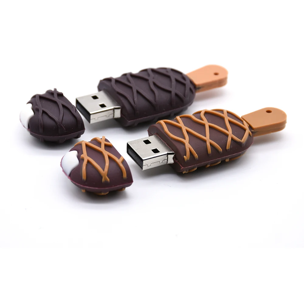 cute mini Ice Cream pen drive usb flash drive 16GB 32GB 64GB 128GB  memory stick 4GB 8GB Chocolate Magnum pendrive u stick