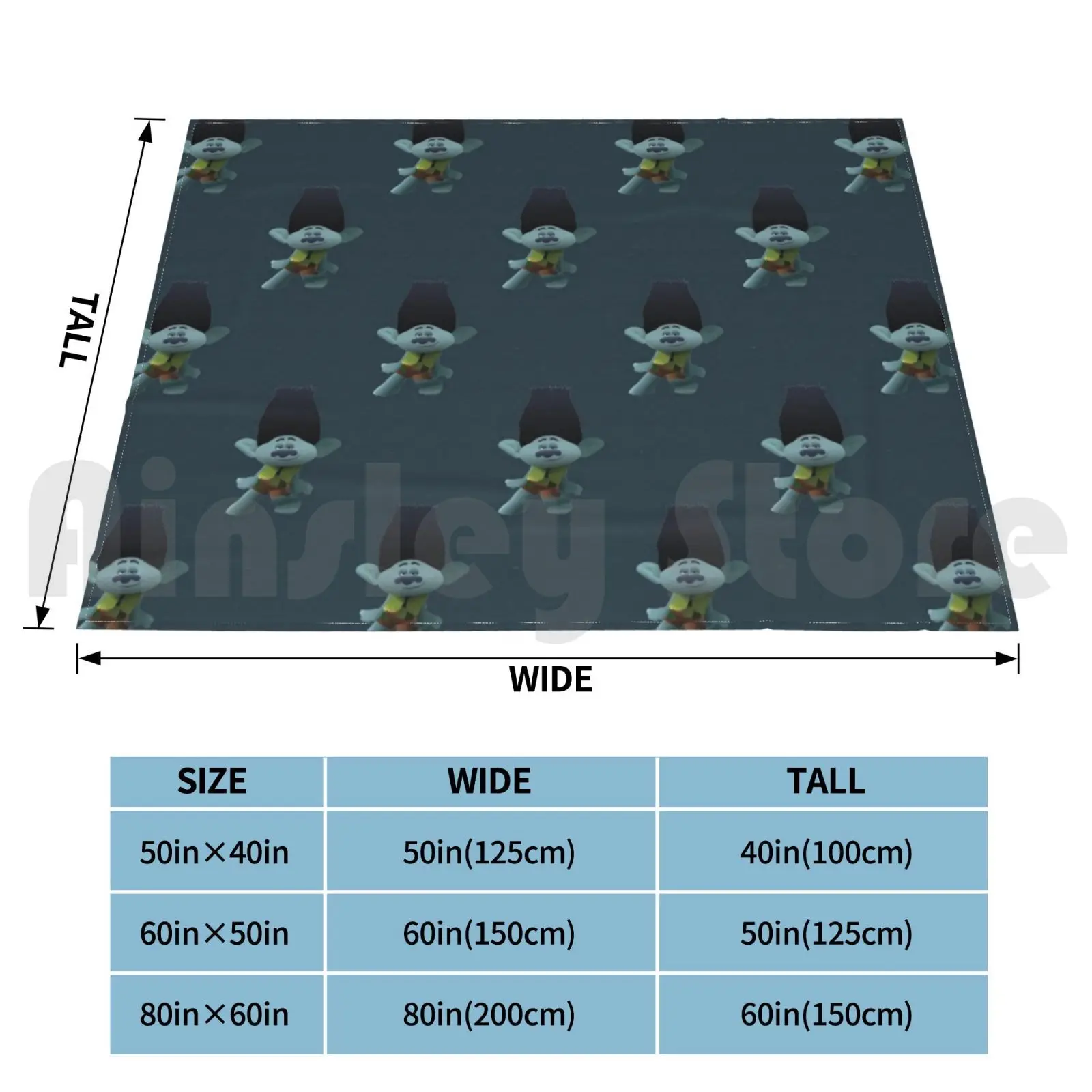 Branch Pattern Blanket Fashion Custom Branch Trolls Trolls World Tour Fan Art Pattern Design Collectiarts