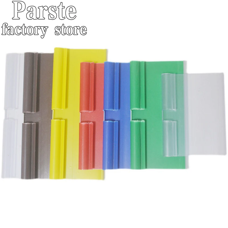 100 PCS Convenience Store Commodity Label Shelf Hook Card Strip Transparent Bracket Price Display Card Set