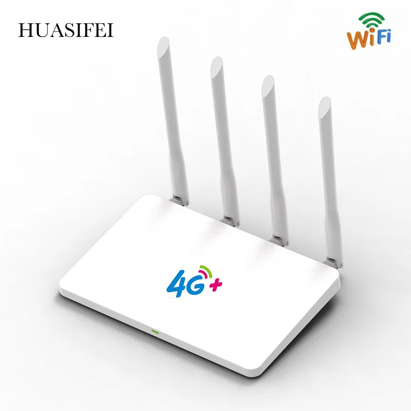 HUASIFEI Modem 4g Wifi Sim Card CAT4 4G LTE Router Lan Port Wireless CPE 300Mbps High Speed Mobile Wifi Hotspot For Indoor Home