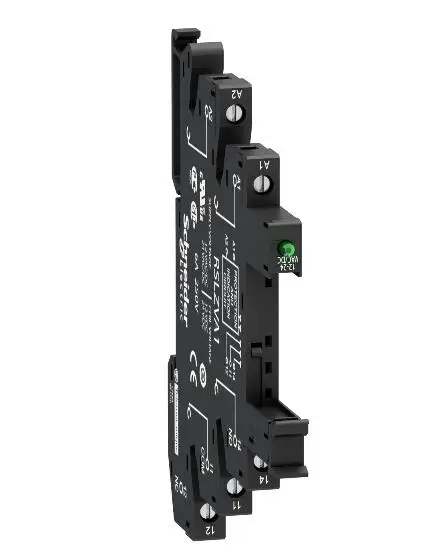 RSLZVA1 Socket equipped with LED and protection circuit, for RSL1 relays, srew connector, 12...24 V AC/DC