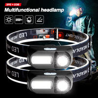 Portable Mini XPE+COB LED Headlamp USB Rechargeable Camping Head Lamp Outdoor Waterproof Fishing Headlight Flashlight Torch