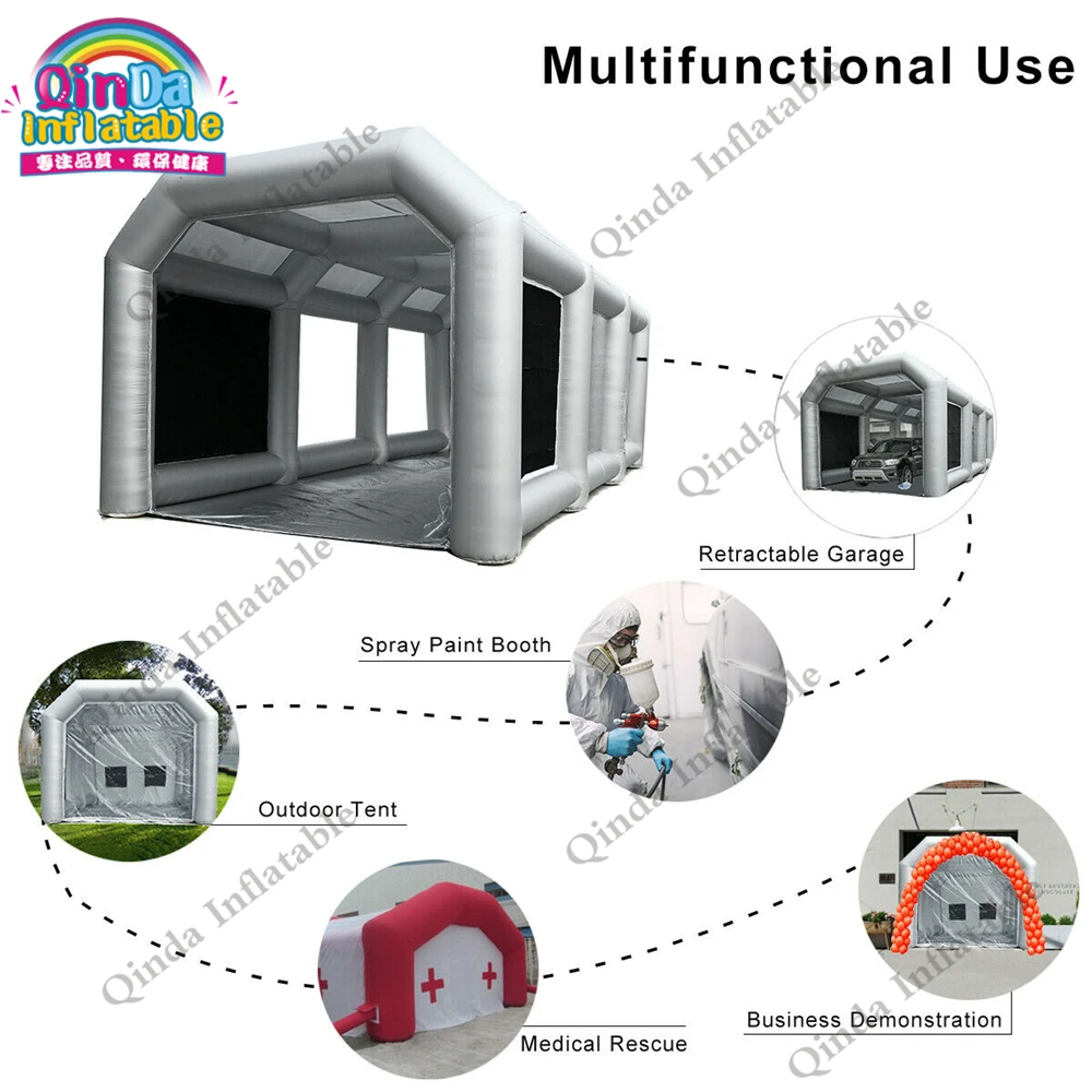 

Mobile Inflatable Paint Booth Inflatable Spray Booth Tent For Environmental