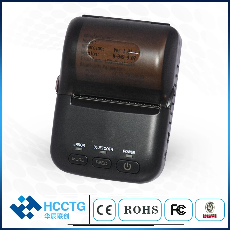 China 58mm Paper Size Thermal Mini Receipt Bluetooth Printer HCC-T12BT