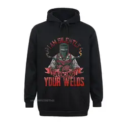 Engraçado soldador camisas para homem eu sou silenciosamente julgar suas soldas hoodie masculino marca impresso moletom com capuz algodão streetwear normal