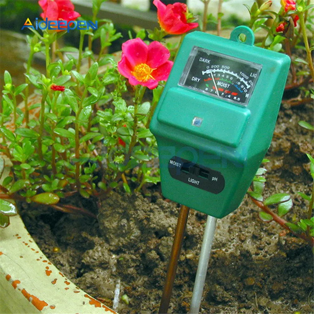 3 IN 1 Digital Soil Tester Moisture Sunlight PH Meter Tester for Plants Flowers Acidity Moisture Measurement Garden Tools