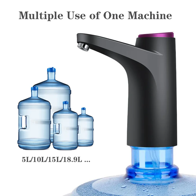 HiPiCok Water Pump 19 Liters Water Dispenser Mini USB Charging Automatic Electric Water Gallon Bottle Pump Drink Dispenser