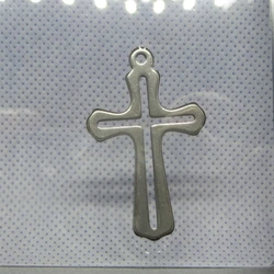 Solid  Pure Titanium Cross Star Chain Necklace Pendant