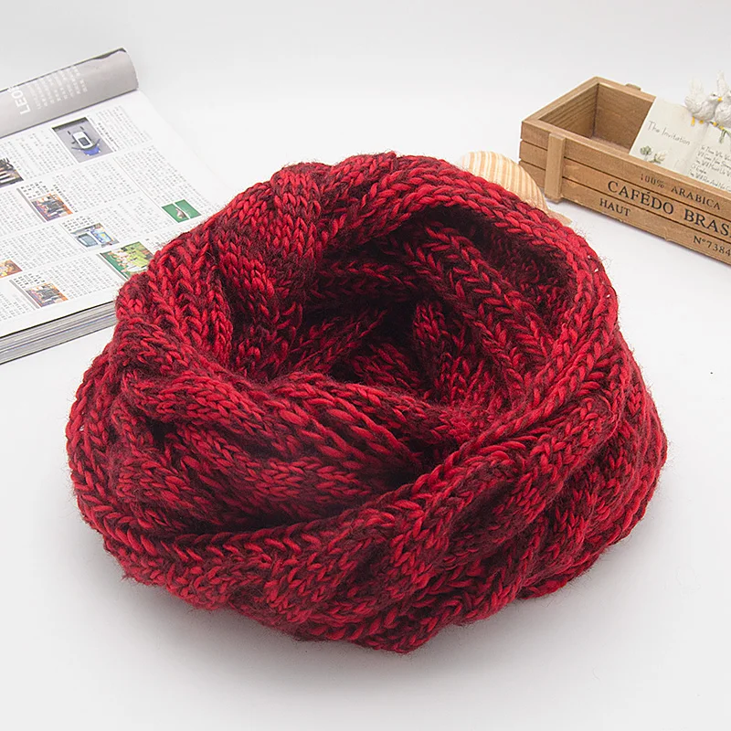 Espèrement Snood Écharpe pour Femme, Cercle, Anneau, Boucle, Foulard, Épais, Coloré, Doux, Chaud, Hiver, Homme, Nouvelle Mode