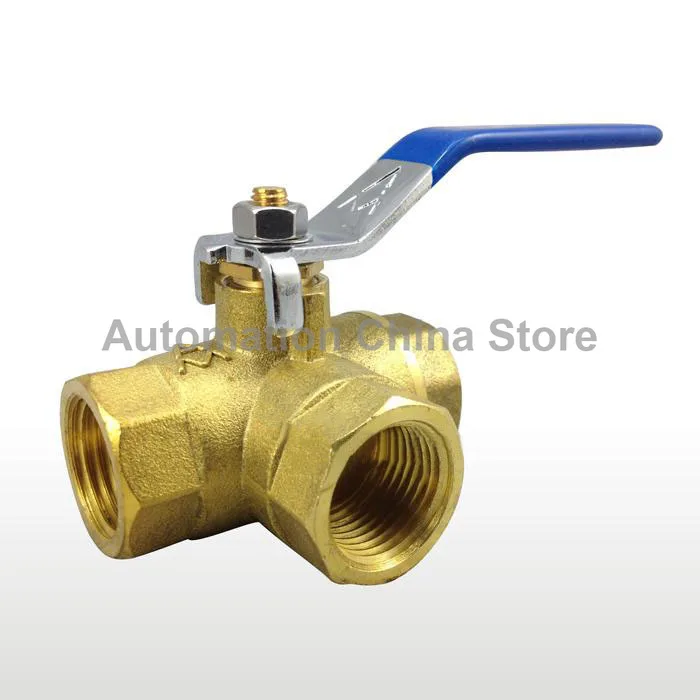 

Three-way Brass Ball Valve T Type Water Inlet Pipe Joint Accessories Diverter Valve DN15 DN20 DN25