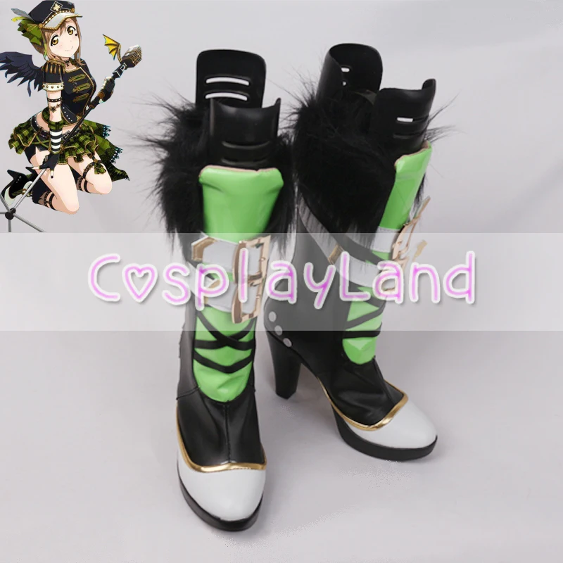 Love Live! Sunshine!! School Idol Festival AZALEA Kunikida Hanamaru Punk Rock Anime Cosplay Shoes Boots Women High Heel Shoes