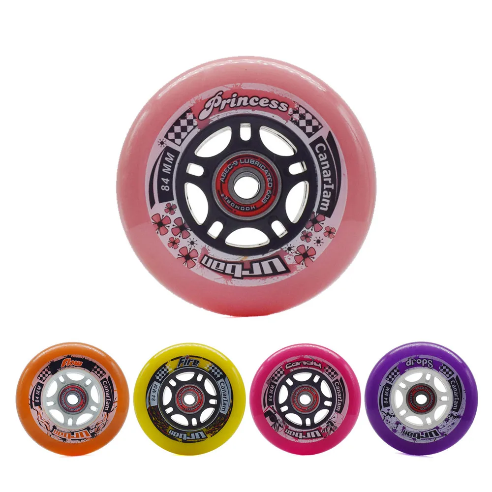 

2pcs 84mm 90mm 100mmInline Speed Skates Wheel 24mm 84A Roller Skates Rodas High Elastic PU Track Slalom Street Road Tyre ILQ-11