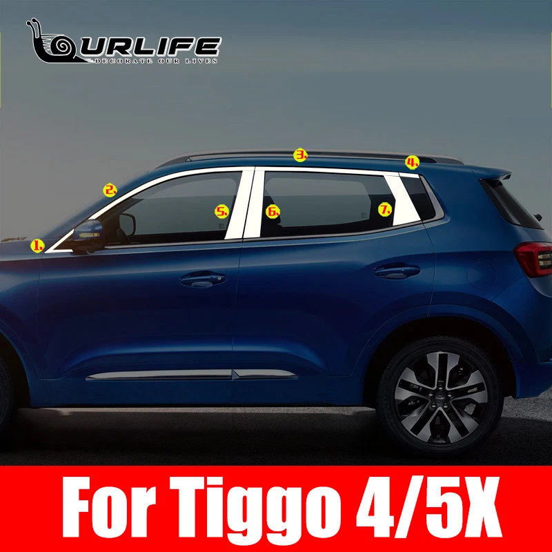 ステンレス鋼の窓のためのカーテン,外部アクセサリー,車の改造用,chery tiggo 4 5x 2019 2020,