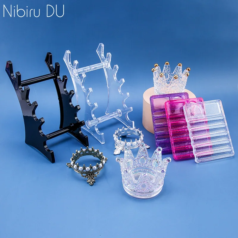 

Nail Art Brush Holder Set Salon Pen Rack Accessory Acrylic Crystal Carving Carrier Storage Display Stand Nails Manicure Tools