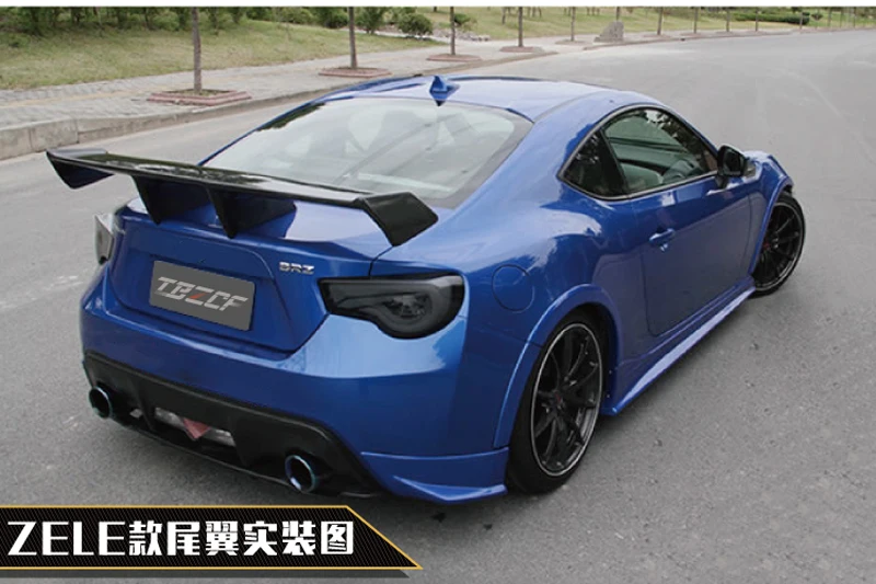 Car Styling FRP +Carbon Fiber Unpainted Color Rear Spoiler Wing Trunk Boot Lid Cover for Toyota GT86 for Subaru BRZ Scion FR-S