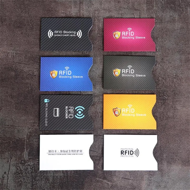 2PCS RFID Blocking Sleeves Cards NFC Debit Credit Card Protector Blocker Identity Theft Prevention for Men Women Bank Card Case