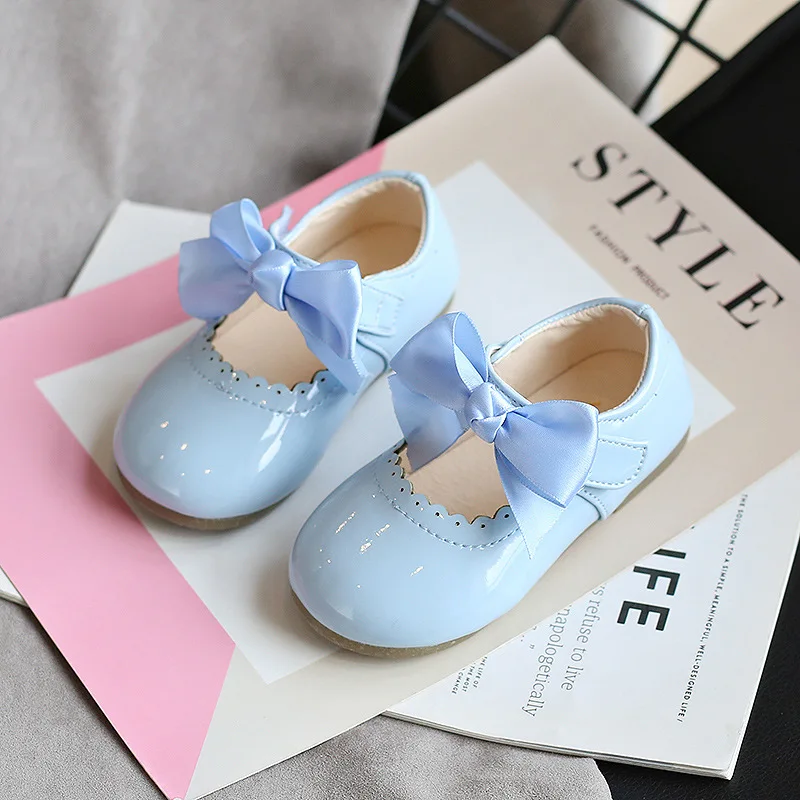 2020 Fashion New Baby Girls Bow-Knot Toddler Kids Princess Party Patent Leather Shoe Children\'S Dance Shoes 6M 1 2 3 4 5 6 Year