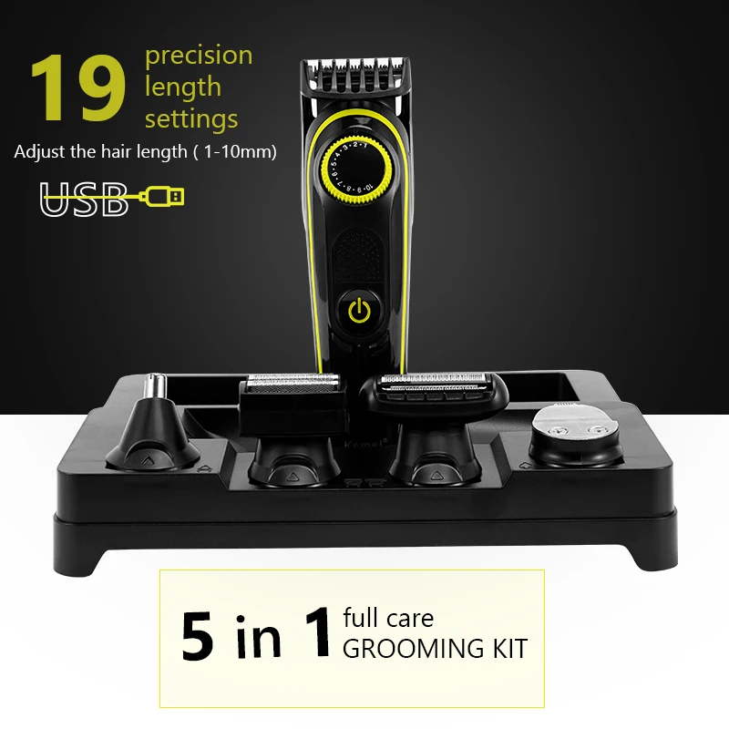 Electric hair clipper multifunctional trimmer for men electric shaver for men's razor Nose trimmer Kemei Hair cutting machine