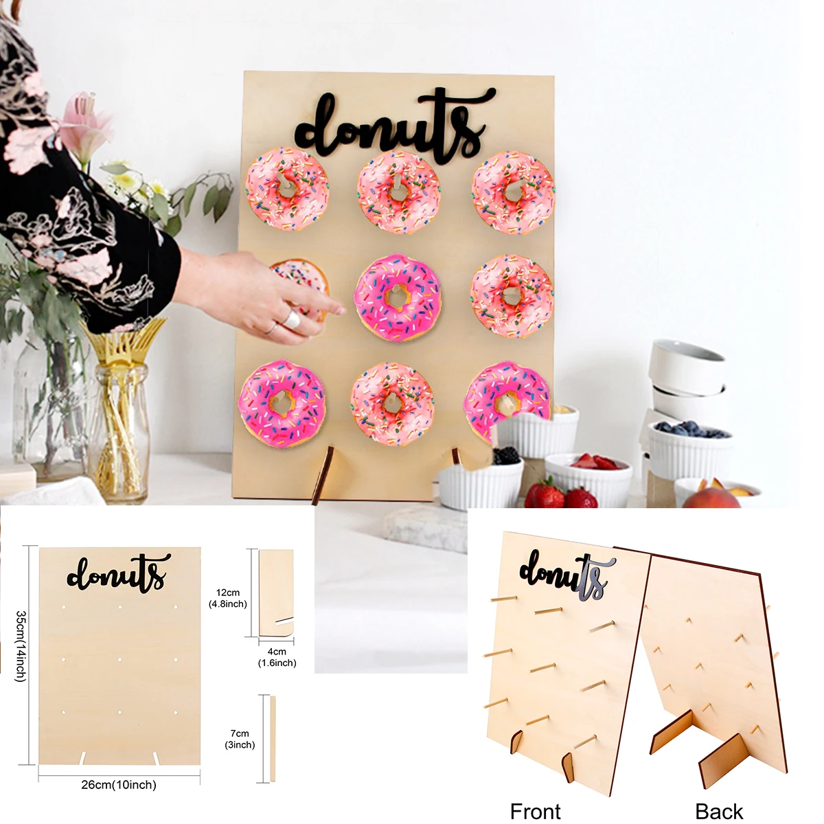 

Donut Wall Holds Candy Sweet Cart Rustic Wooden Decor Wood Sweet Table Decor Birthday Party Decor Baby Shower Doughnut Bar