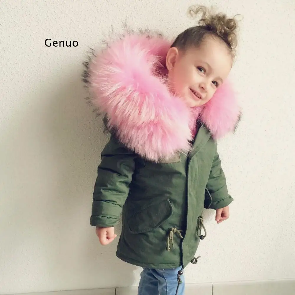 New Girls Winter Girls Jackets for Boys Coat Hooded Faux Fur Children Parkas Casual Thick Warm Baby Kids Clothes Outerwear