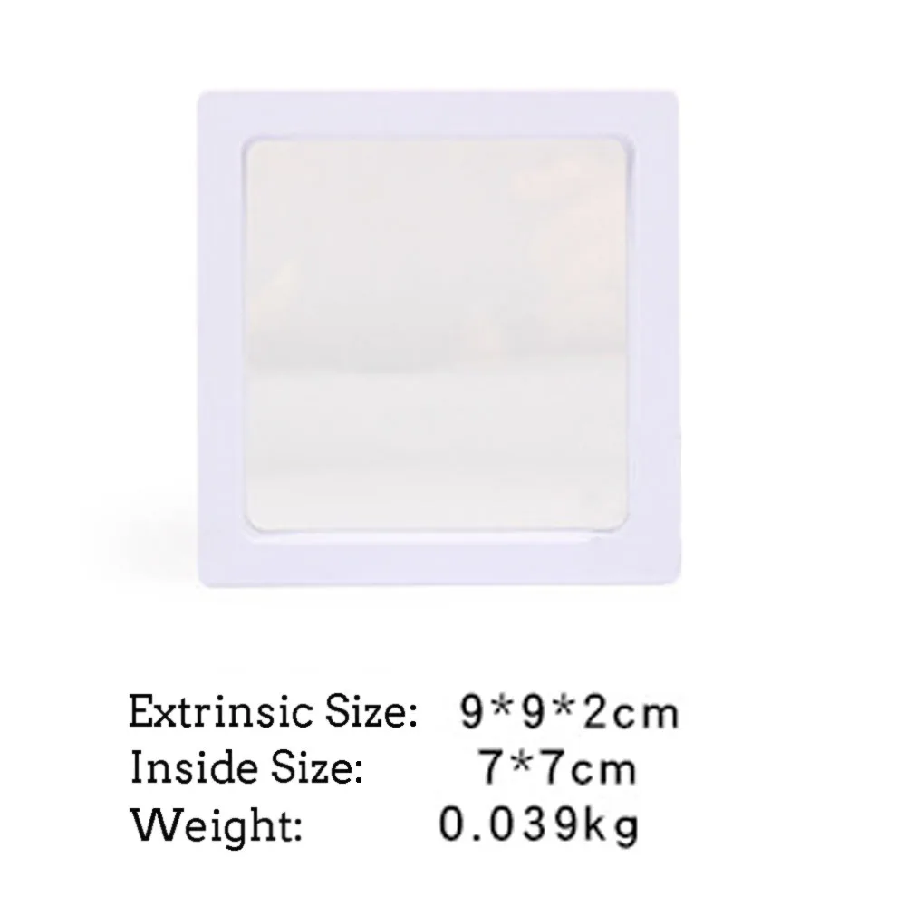 3D Floating Picture Frame Shadow Box Jewelry Display Stand Ring Pendant Holder Protect Jewelery Stone Presentation Case