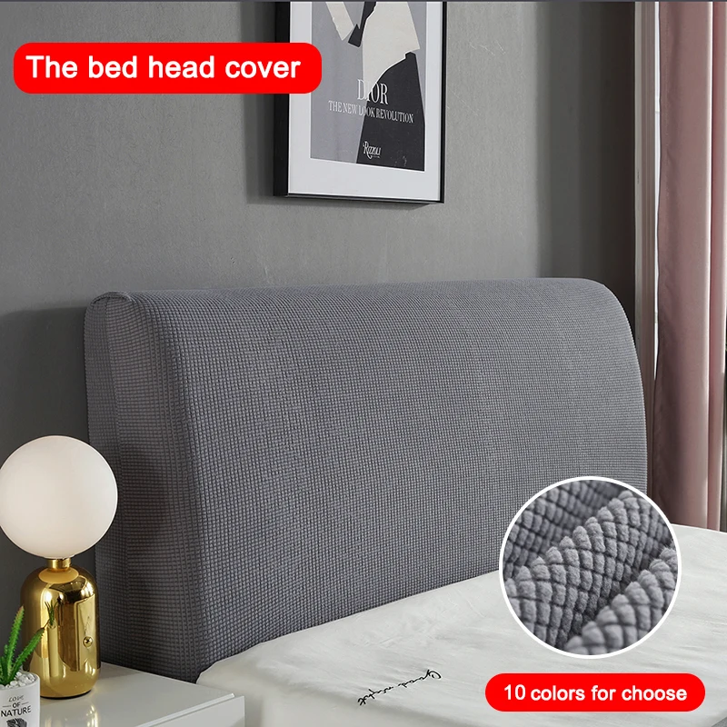 

Anti Slip Corn Velvet Bed Head Cover Stretch Elastic Bed Head Back Cover Soft Removable Head Dust Cover For Bedroon Beds