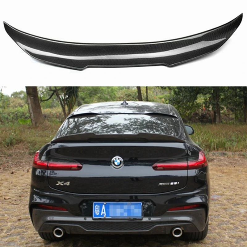 

For BMW X4 G02/X4M F98 2018-2023 PSM style rear wing carbon fiber Bright black car rear wing rear spoiler