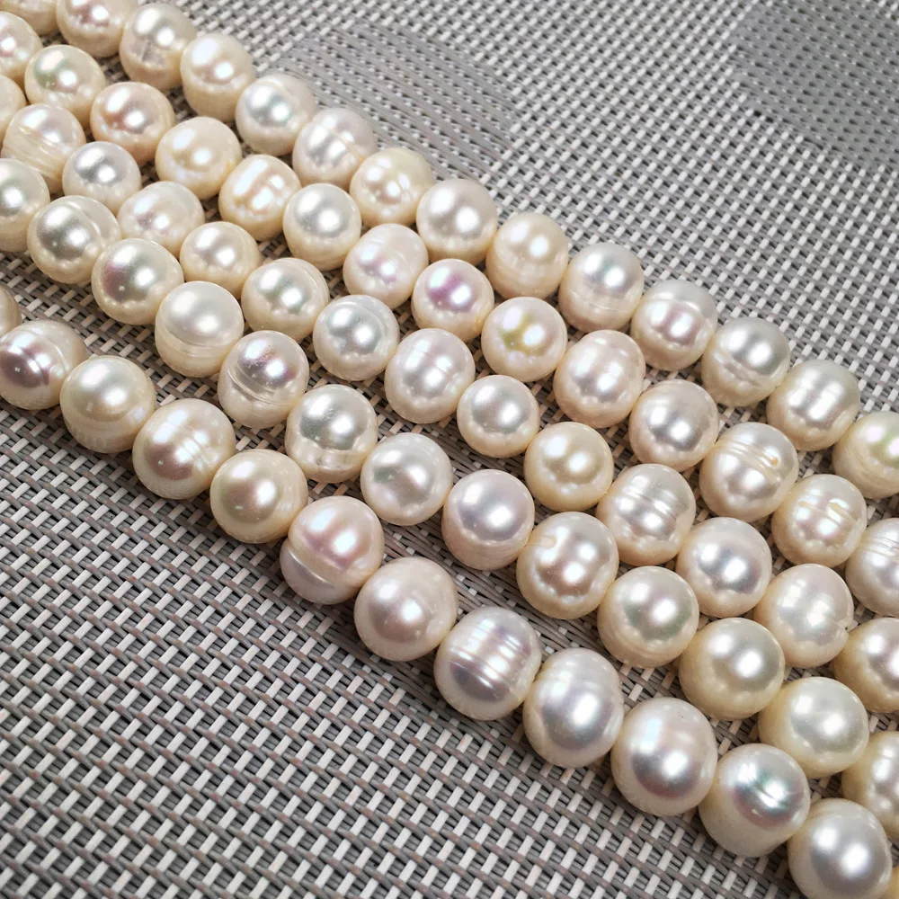 Natural Freshwater Pearl Beading Rice shape Isolation Punch Loose Beads For jewelry making DIY Necklace Bracelet Accessories