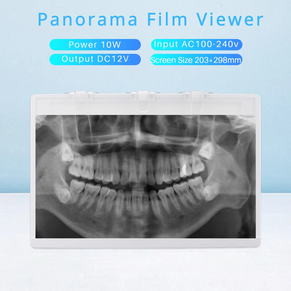 Dental x-ray Film iluminator podświetlana tablica x-ray Viewer Panel świetlny LED dentysta 10W AC100-240V Panorama Film Viewer