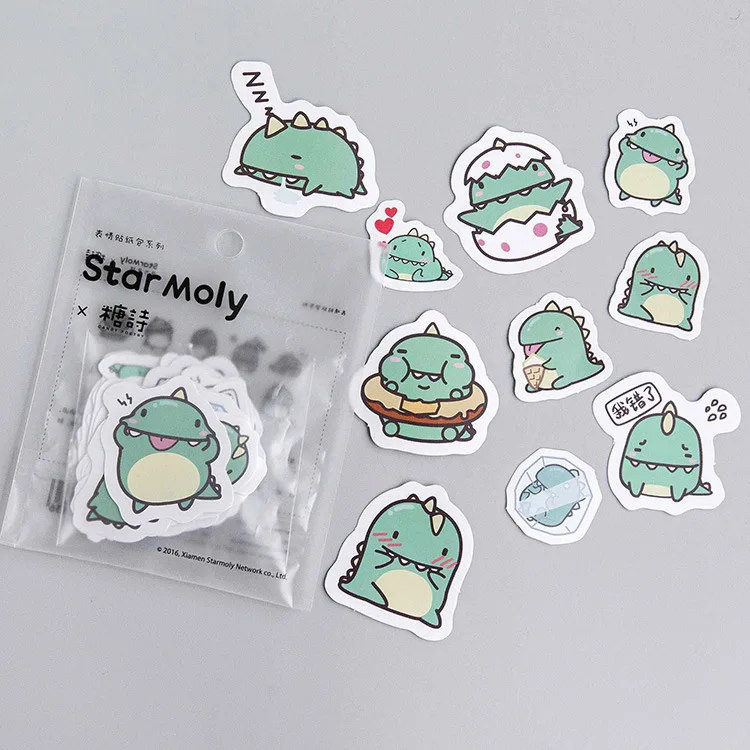 Kawaii Bullet Dinosaur Cute Diary Stickers Scrapbooking Japanese Stationery Decoration Chancery Material Escolar OT3750