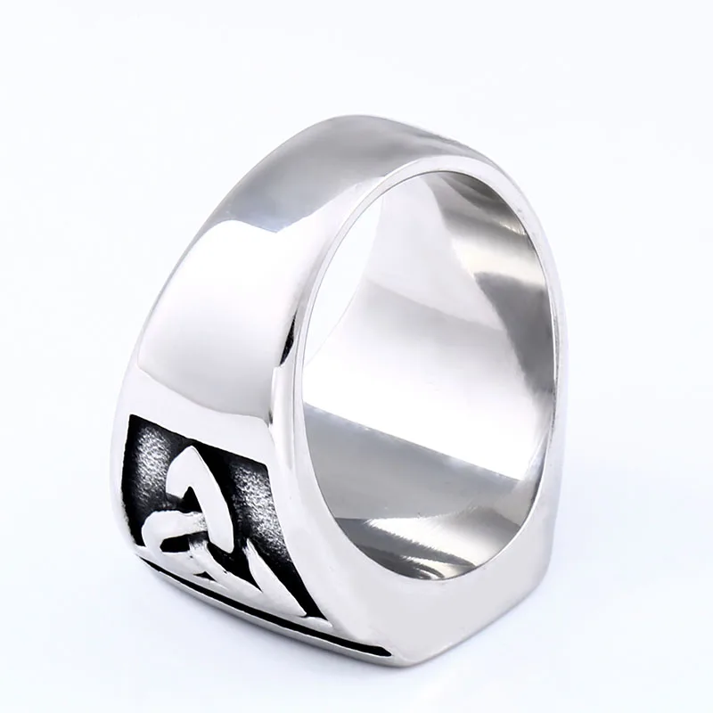 Beier Cool Men\'s Retro Egypt Pattern Stainless Steel Gothic Style Fashion Ring For Man LLBR8-037R