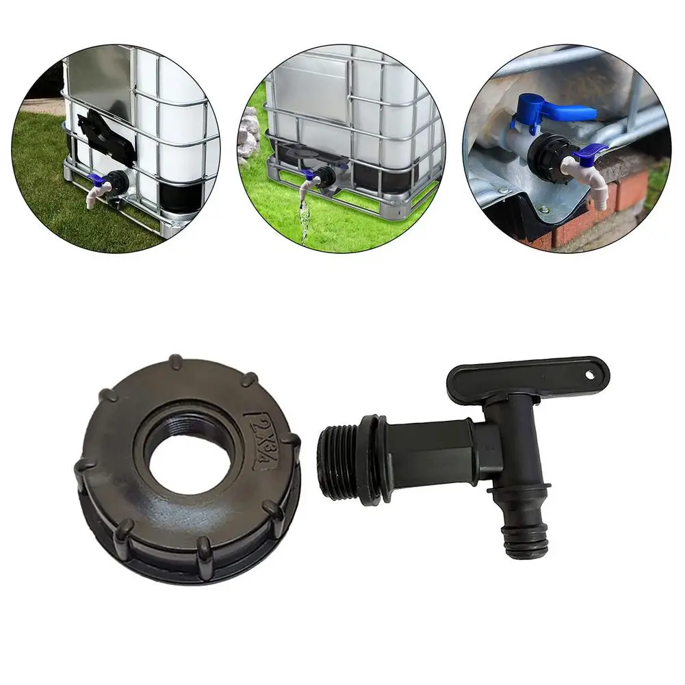 Rain Barrel Faucet Threaded Water Tap For Water Connectors Garden IBC Tank Tap Garden Hose Connector