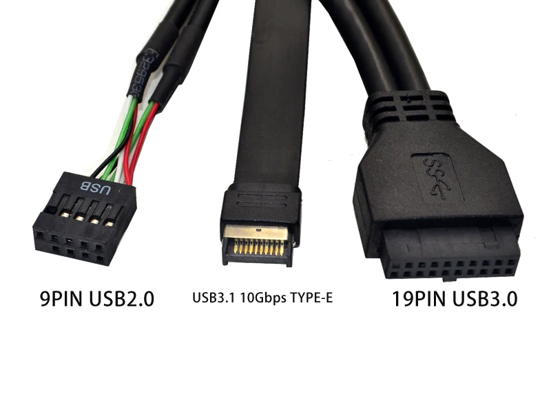 Imagem -02 - Polegada Usb 3.1 Gen2 Painel Frontal Usb Hub Portas Usb 3.0 Mais Portas Usb2.0 Porto Tipo-c com Tipo-e Conector para Desktop pc 5.25