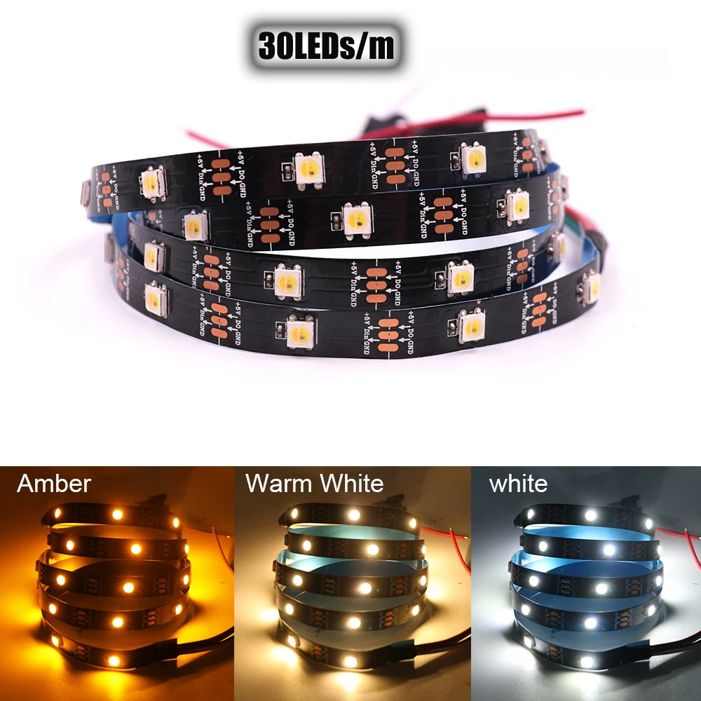 Best Price 1m 2m 5m Addressable SK6812 RGBW led strip WWA Waterproof 30/60/96/144 leds/pixles/m 5V similar WS2812B