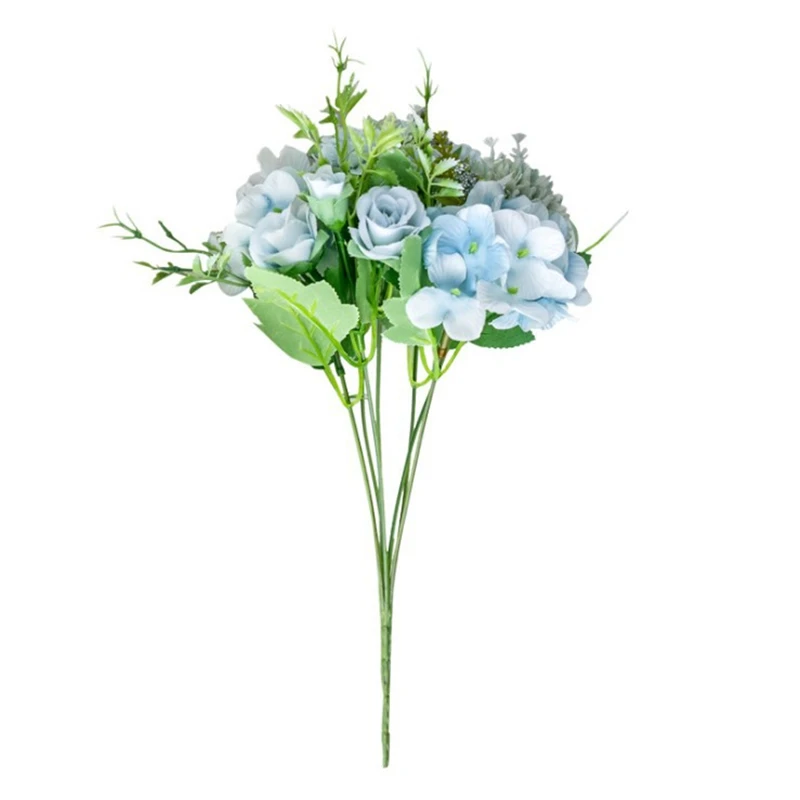 Bouquets de mariée artificiels en soie, hortensia, fausses fleurs, décoration, meilleure vente 2020