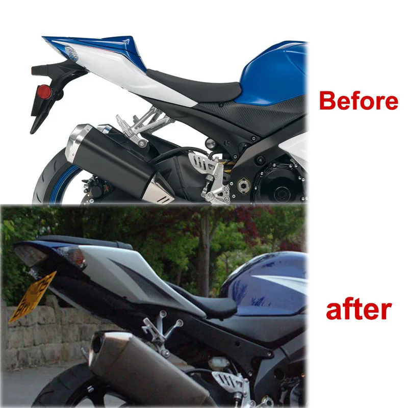 Fit For Suzuki GSX-R 1000 GSXR1000 2005 2006 2007 2008 K5 K7 Rear Tail Tidy Fender Eliminator Kit License Plate Holder Bracket