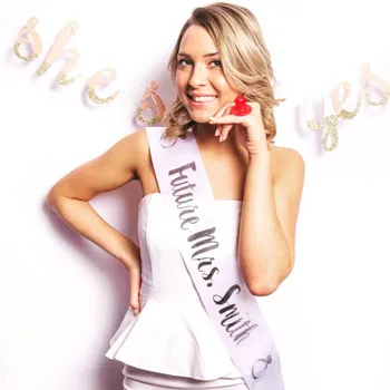 Custom עתיד גברת סאטן אבנט, אישית אבנט חתונה, מקלחת כלה מסיב...