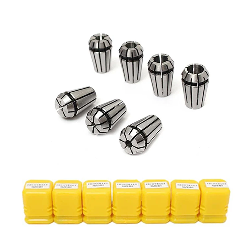 ER11 collet chuck set 7pcs 13pcs 15pcs ER11 1mm-7mm Spring collet for CNC machining center Engraving Machine Lathe Mill Tool