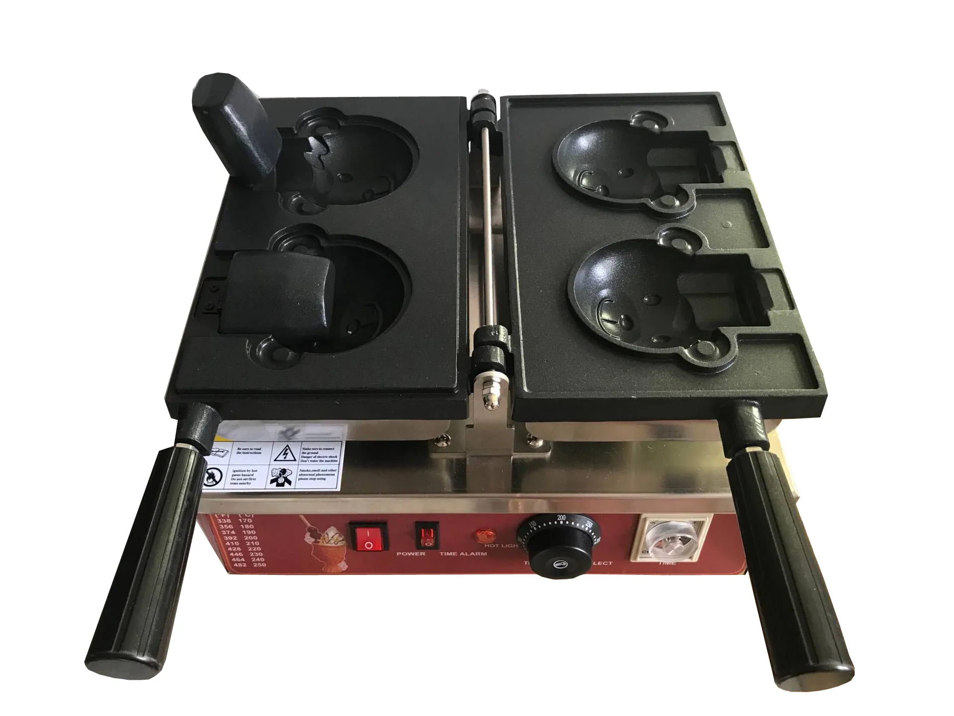 Commercial Use Non-stick 110v 220v Electric 2pcs Bear shape Ice Cream Taiyaki Machine