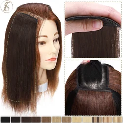 TESS-Extensions de Cheveux Humains à réinitialisation, Extension 100% Naturelle, Postiche de 8cm, Reconstituer le Volume
