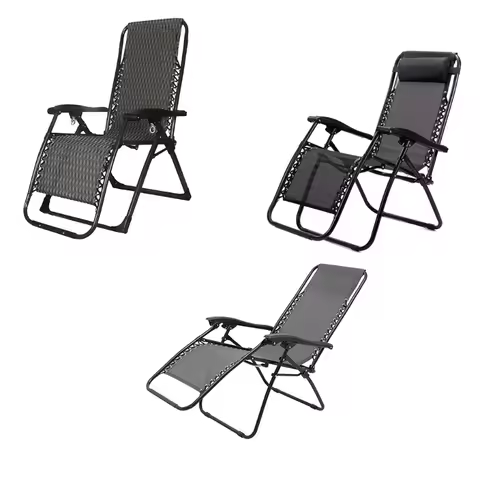 Universal Gravity Chair Folding Recliner Replacement Cloth Breathable Mesh Outdoor Patio Deck Chair Cover Cushion (No Chair)