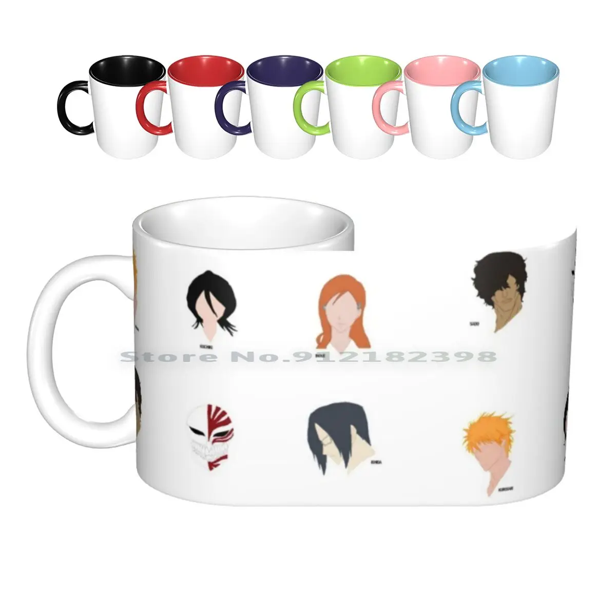 Anime | Bleach Ceramic Mugs Coffee Cups Milk Tea Mug Bleach Anime Creative Trending Vintage Gift Bottle Cup