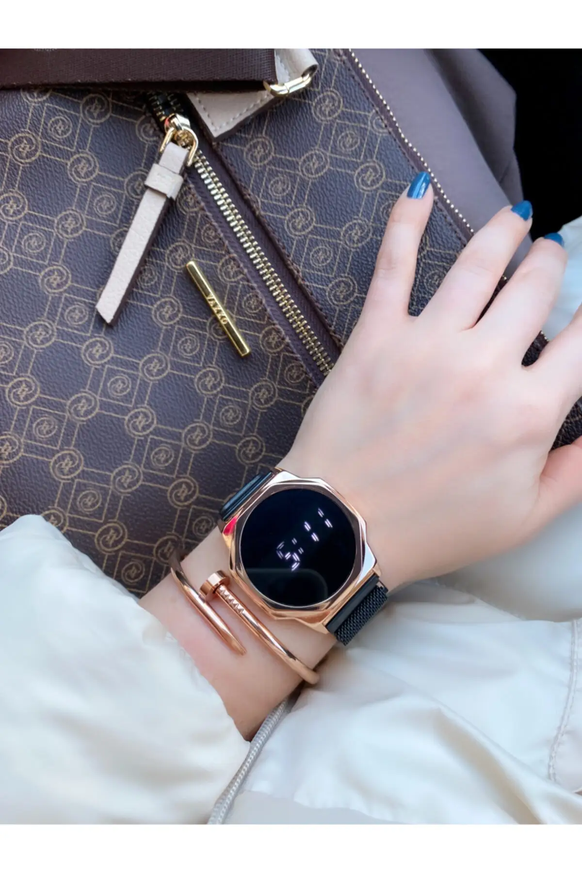 Unısex Steel Digital Touch Screen Wrist watch